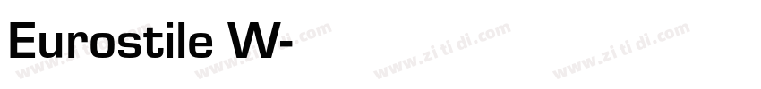Eurostile W字体转换